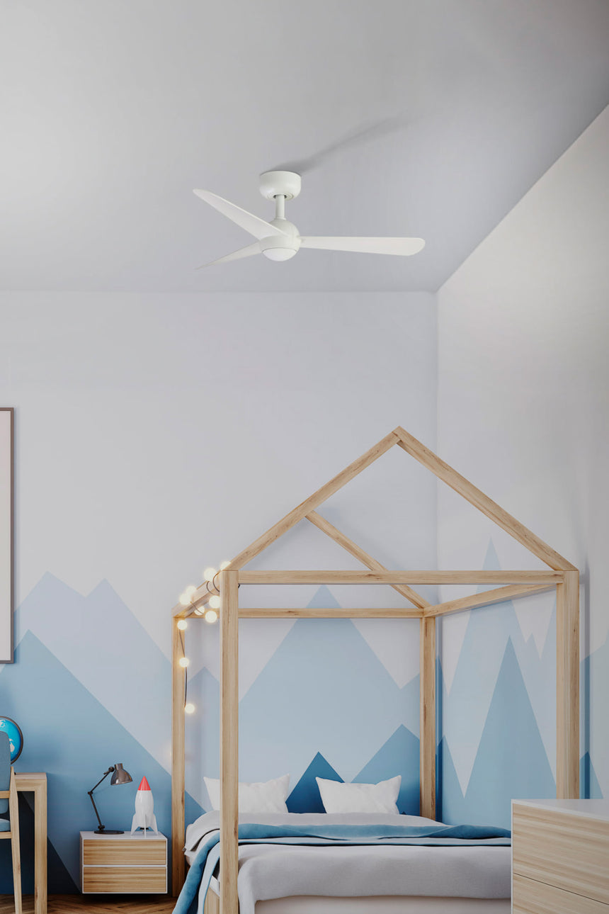 Ventilador de techo sin luz Faro Sfera motor DC blanco mate Ø90cm 3 palas 34270