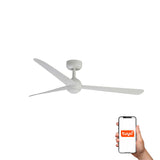 Ventilador de techo Faro Sfera M blanco mate 3 palas motor DC Ø125cm 34272WT