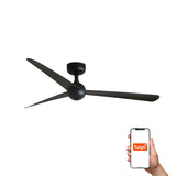 Ventilador de techo Faro Sfera M negro mate 3 palas motor DC Ø125cm 34273WT