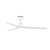 Ventilador de techo sin luz Faro Marine motor DC blanco mate IP44 Ø125cm 3 palas 34274