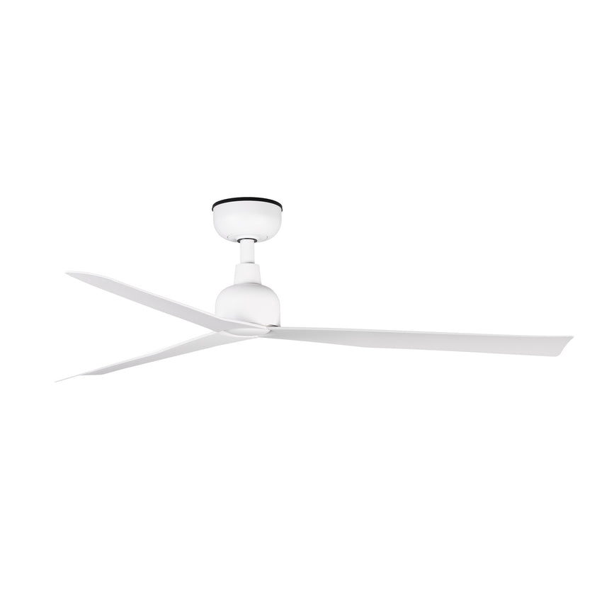 Ventilador de techo sin luz Faro Marine motor DC blanco mate IP44 Ø125cm 3 palas 34274