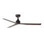 Ventilador de techo sin luz Faro Marine motor DC marrón oscuro IP44 Ø125cm 3 palas 34275