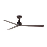 Ventilador de techo sin luz Faro Marine motor DC marrón oscuro IP44 Ø125cm 3 palas 34275