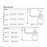 Ventilador de techo con luz Faro Klim motor DC palas de madera LED nogal oscuro Ø150cm 3 palas 342761B