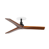 Ventilador de techo Faro Klim Recessed S nogal oscuro 3 palas motor DC Ø92cm 34278R