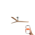Ventilador de techo sin luz Faro Klim motor DC palas de madera pino Ø125cm 3 palas 34280WT
