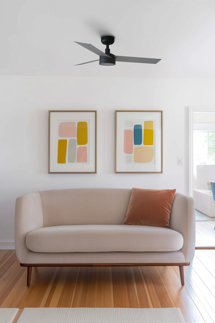 Ventilador de techo con luz Faro Cruiser motor DC LED aluminio 2700-6500K CCT Ø106cm 3 palas 34285-1TW