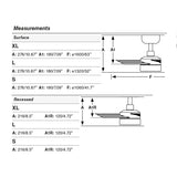 Ventilador de techo con luz Faro Cruiser S LED aluminio 3 palas motor DC 2700-4000K Ø106cm 34285WT1S