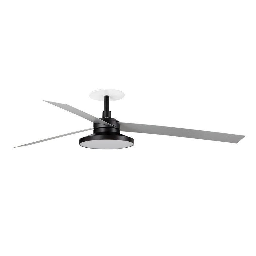 Ventilador de techo con luz Faro Cruiser Recessed Tak XL LED aluminio 3 palas motor DC 2700K Ø160cm 34287R2W