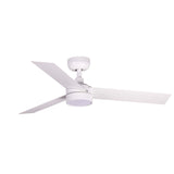 Ventilador de techo con luz Faro Cruiser S LED blanco mate 3 palas motor DC 2700-6500K Ø106cm 34288-1TW