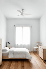 Ventilador de techo con luz Faro Cruiser S LED blanco mate 3 palas motor DC 2700-6500K Ø106cm 34288-1TW