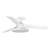 Ventilador de techo con luz Faro Cruiser Recessed Tak S LED blanco mate 3 palas motor DC 2700K Ø106cm 34288R2W