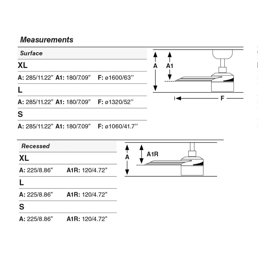 Ventilador de techo con luz Faro Cruiser Recessed Tek S LED blanco mate 3 palas motor DC 4000K Ø106cm 34288R3C