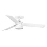 Ventilador de techo con luz Faro Cruiser Recessed Tek S LED blanco mate 3 palas motor DC 3000K Ø106cm 34288R3N
