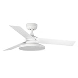 Ventilador de techo con luz Faro Cruiser Tak S LED blanco mate 3 palas motor DC 4000K Ø106cm 34288WT2C