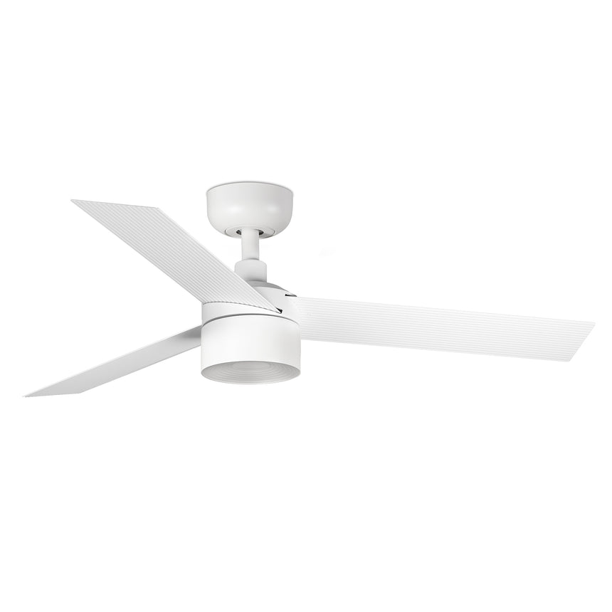 Ventilador de techo con luz Faro Cruiser Tek S LED blanco mate 3 palas motor DC 4000K Ø106cm 34288WT3C
