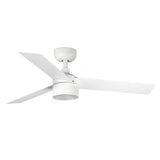 Ventilador de techo con luz Faro Cruiser Tek S LED blanco mate 3 palas motor DC 2700K Ø106cm 34288WT3W