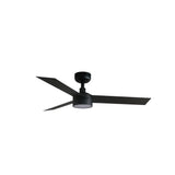 Ventilador de techo con luz Faro Cruiser S LED negro mate 3 palas motor DC 2700-4000K Ø106cm 342891S