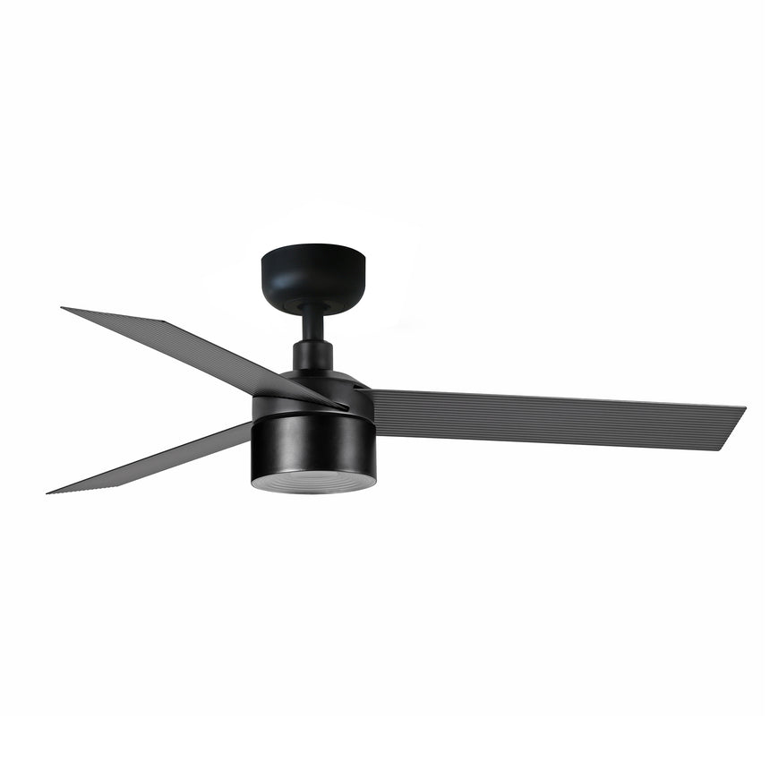 Ventilador de techo con luz Faro Cruiser Tek S LED negro mate 3 palas motor DC 2700K Ø106cm 342893W