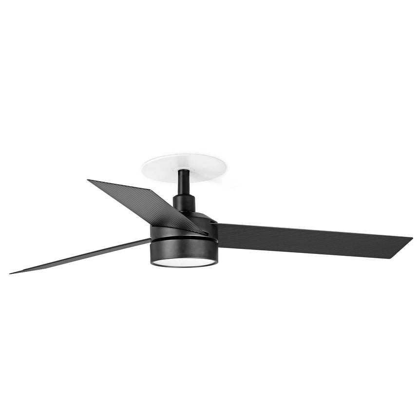 Ventilador de techo con luz Faro Cruiser Recessed S LED negro mate 3 palas motor DC 2700-4000K Ø106cm 34289R1S