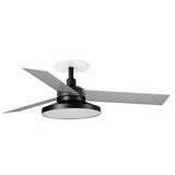Ventilador de techo con luz Faro Cruiser Recessed Tak S LED negro mate 3 palas motor DC 3000K Ø106cm 34289R2N