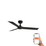 Ventilador de techo Faro Cruiser S negro mate 3 palas motor DC Ø106cm 34289WT