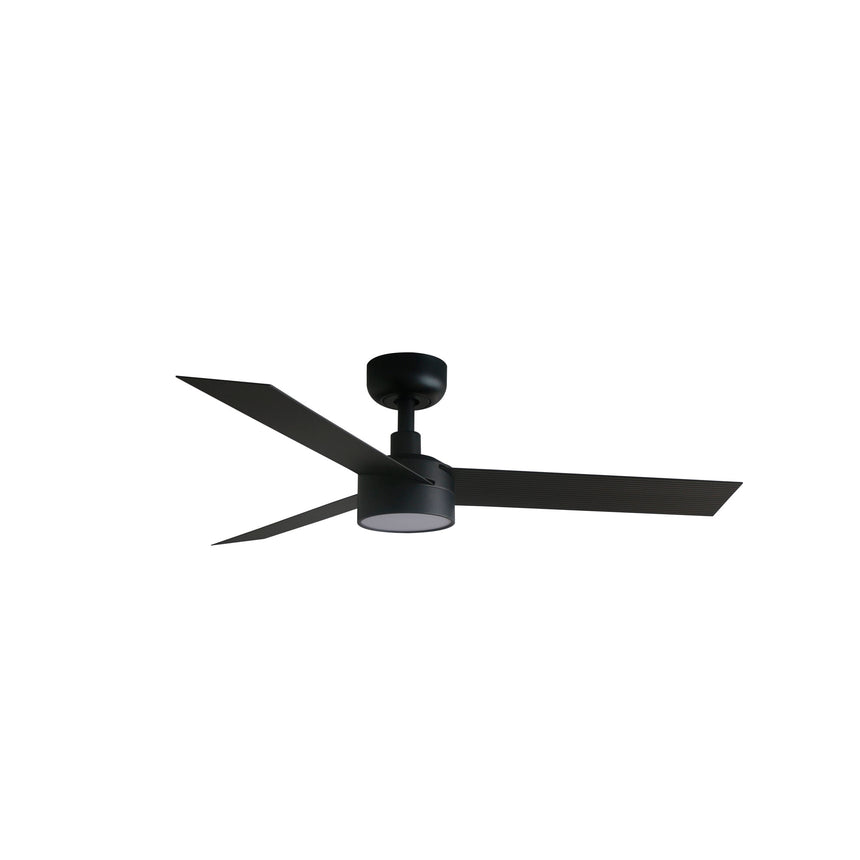 Ventilador de techo con luz Faro Cruiser S LED negro mate 3 palas motor DC 2700-4000K Ø106cm 34289WT1S