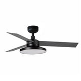 Ventilador de techo con luz Faro Cruiser Tak S LED negro mate 3 palas motor DC 4000K Ø106cm 34289WT2C
