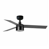 Ventilador de techo con luz Faro Cruiser Tek S LED negro mate 3 palas motor DC 2700K Ø106cm 34289WT3W