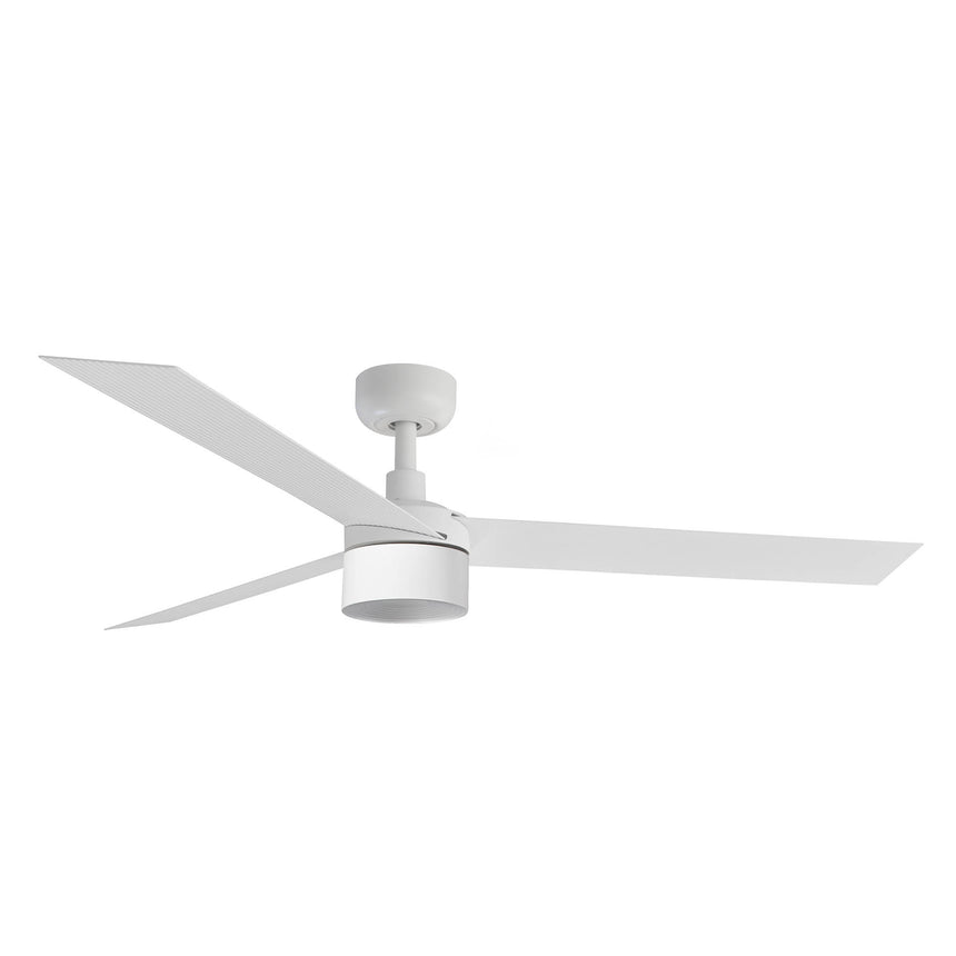 Ventilador de techo con luz Faro Cruiser Tek L LED blanco mate 3 palas motor DC 3000K Ø132cm 342903N