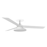 Ventilador de techo con luz Faro Cruiser Recessed Tak L LED blanco mate 3 palas motor DC 3000K Ø132cm 34290R2N