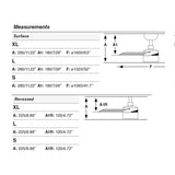 Ventilador de techo con luz Faro Cruiser Recessed Tek L LED blanco mate 3 palas motor DC 2700K Ø132cm 34290R3W