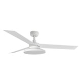 Ventilador de techo con luz Faro Cruiser Tak L LED blanco mate 3 palas motor DC 3000K Ø132cm 34290WT2N
