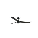 Ventilador de techo con luz Faro Cruiser motor DC LED negro mate 2700-6500K CCT Ø132cm 3 palas 34291-1TW