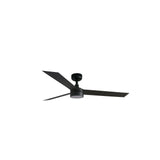 Ventilador de techo con luz Faro Cruiser L LED negro mate 3 palas motor DC 2700-4000K Ø132cm 342911S
