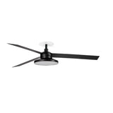 Ventilador de techo con luz Faro Cruiser Recessed Tak L LED negro mate 3 palas motor DC 3000K Ø132cm 34291R2N