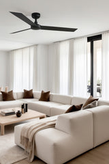 Ventilador de techo Faro Cruiser L negro mate 3 palas motor DC Ø132cm 34291WT
