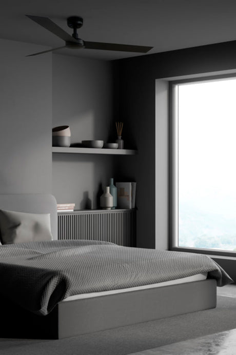 Ventilador de techo sin luz Faro Cruiser motor DC negro mate Ø132cm 3 palas 34291 - vista alternativa