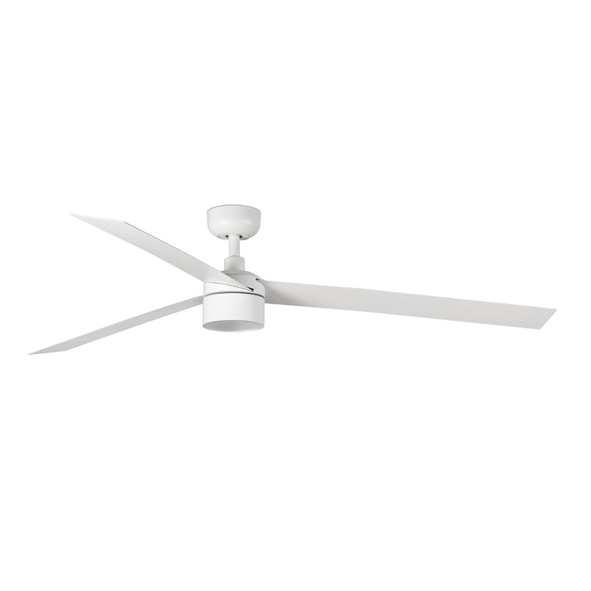 Ventilador de techo con luz Faro Cruiser Tek XL LED blanco mate 3 palas motor DC 2700K Ø160cm 342923W