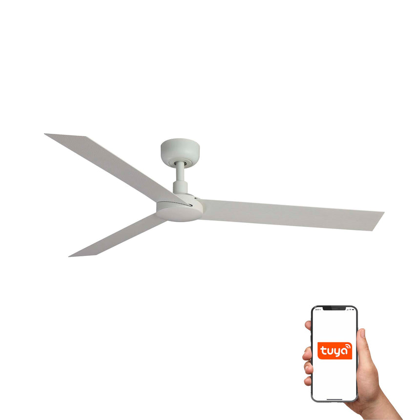 Ventilador de techo Faro Cruiser XL blanco mate 3 palas motor DC Ø160cm 34292WT