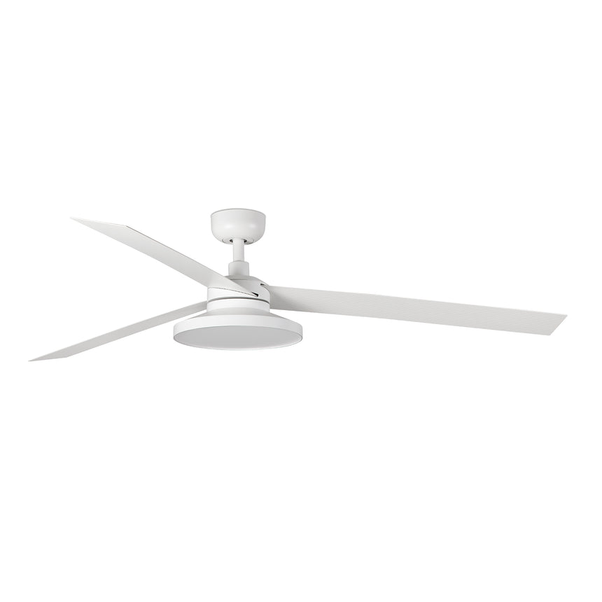 Ventilador de techo con luz Faro Cruiser Tak XL LED blanco mate 3 palas motor DC 4000K Ø160cm 34292WT2C
