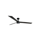 Ventilador de techo con luz Faro Cruiser XL LED negro mate 3 palas motor DC 2700-4000K Ø160cm 342931S