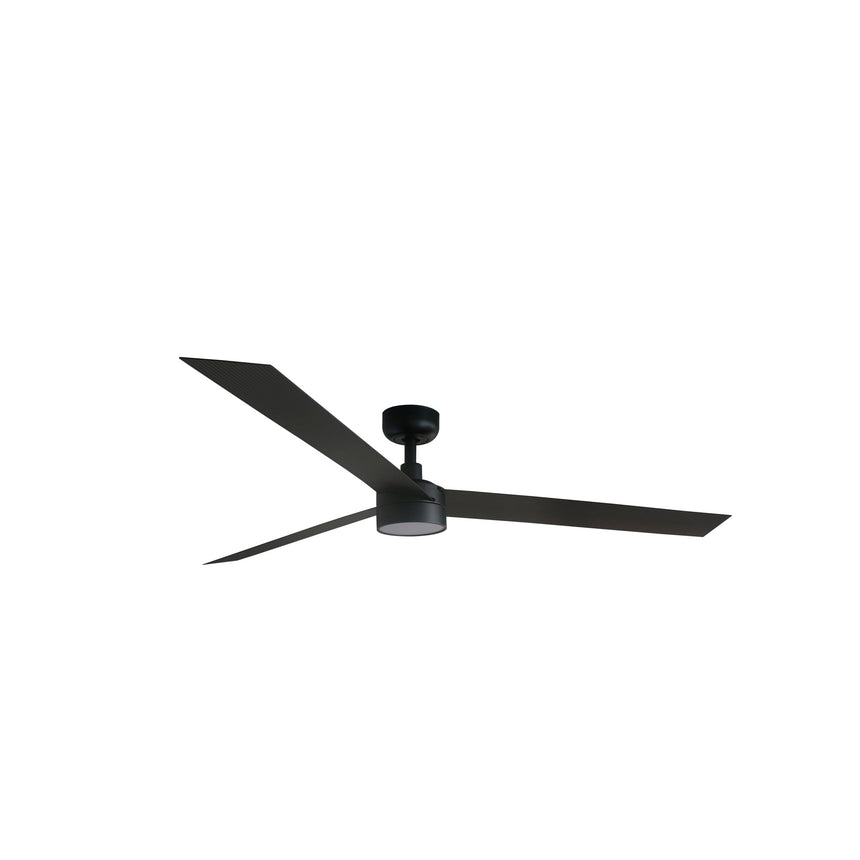 Ventilador de techo con luz Faro Cruiser XL LED negro mate 3 palas motor DC 2700-4000K Ø160cm 342931S