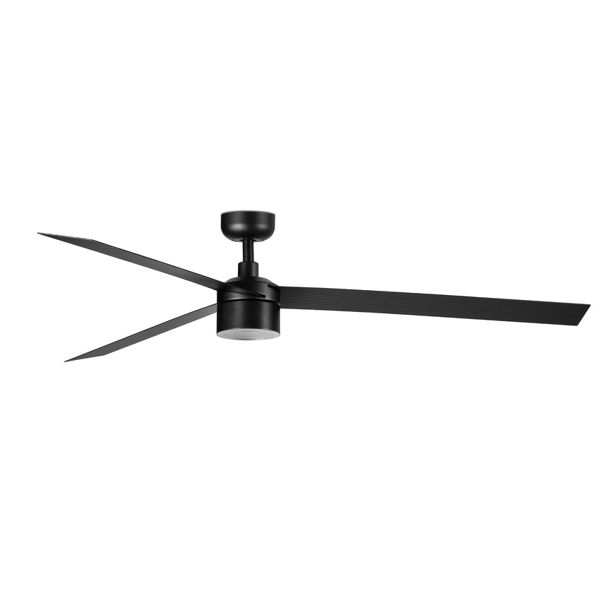 Ventilador de techo con luz Faro Cruiser Tek XL LED negro mate 3 palas motor DC 3000K Ø160cm 342933N