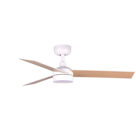 Ventilador de techo con luz Faro Rudder S LED fresno 3 palas motor DC 2700-6500K Ø106cm 34295-1TW — vista 1