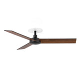 Ventilador de techo Faro Rudder Recessed 3 S nogal 3 palas motor DC Ø106cm 34296R