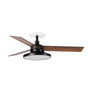 Ventilador de techo con luz Faro Rudder Recessed Tak 3 S LED 3 palas motor DC 2700K Ø106cm nogal — ref. 34296R2W (1)