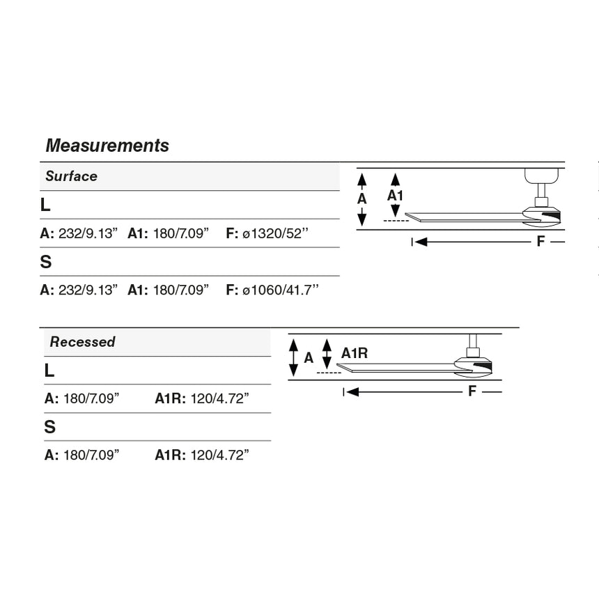 Ventilador de techo sin luz Faro Rudder motor DC palas de madera nogal Ø106cm 3 palas 34296