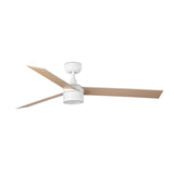 Ventilador de techo con luz Faro Rudder Tek 3 L LED fresno 3 palas motor DC 3000K Ø132cm 342973N