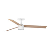 Ventilador de techo con luz Faro Rudder Recessed Tek 3 L LED fresno 3 palas motor DC 4000K Ø132cm 34297R3C